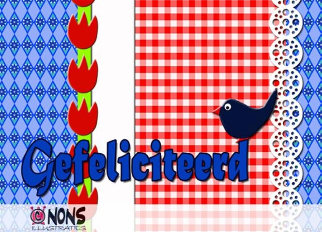 Gefeliciteerd - stijl Hollands